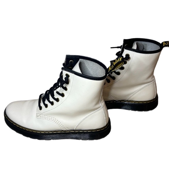 Dr. Martens White Leather Boots - Picture 4 of 5